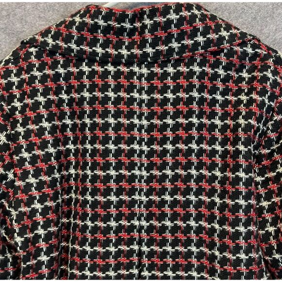 BRIGGS NEW YORK Women’s Blazer 16 Tweed Black Red White Gray Lined Fall Jacket - Picture 11 of 12
